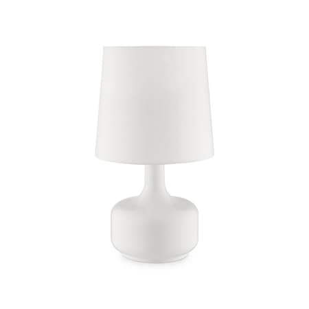 Yhior 17.25 in. Cheru Powder White Mid-Century Modern Touch on Metal Table Lamp YH2629514